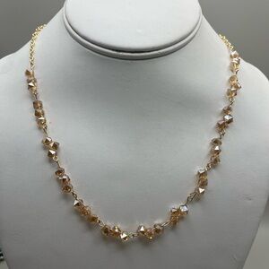 Sparkling Gold-Tone Beaded Choker Necklace ✨